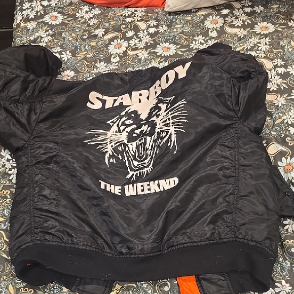 Euc Starboy The Weeknd Black Reversible Jacket Custom Made Unisex